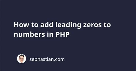 php leading zeros